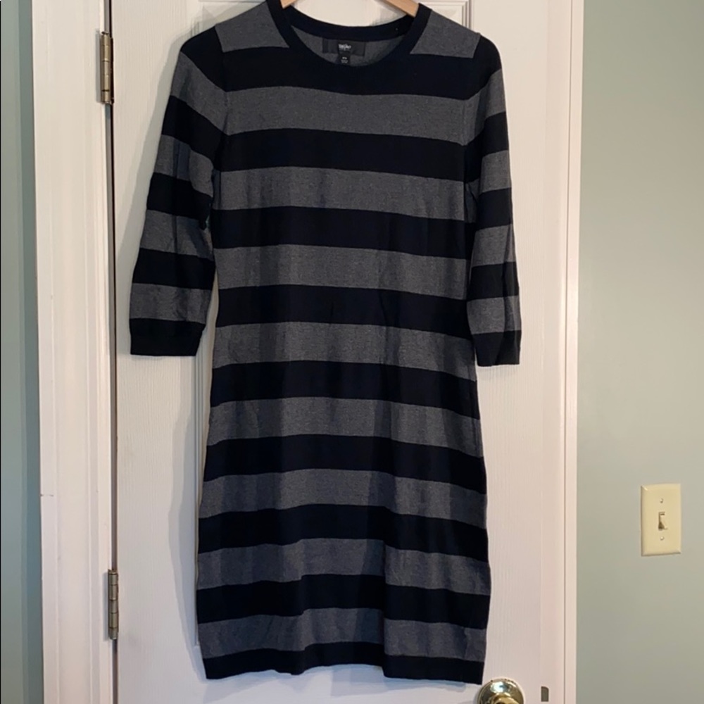 Mossimo black/grey striped sweater dress